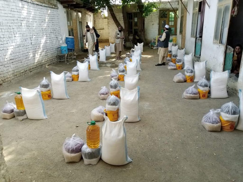 Providing free rations to the poor people of Afghanistan